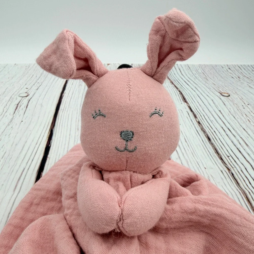 Carter's Child of Mine Pink Bunny Muslin Lovey Security Blanket‎ CM01547-1SZ-WMT